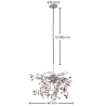 Buy Hanging Steel Lamp - Flora Silver 61261 with a guarantee
