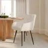 Dining Chair with Armrests - Upholstered in Premium Bouclé - Alene image 7