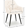 Buy Dining Chair with Armrests - Upholstered in Premium Bouclé - Alene White 61267 - prices