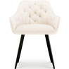Buy Dining Chair with Armrests - Upholstered in Premium Bouclé - Alene White 61267 - in the EU