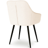 Buy Dining Chair with Armrests - Upholstered in Premium Bouclé - Alene White 61267 with a guarantee