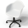 Buy Office Chair with Armrests - Desk Chair with Wheels - Weston Black Frame White 61269 Home delivery