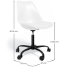 Buy Office Chair with Wheels - Swivel Desk Chair - Tulip Black Frame White 61270 with a guarantee