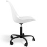 Buy Office Chair with Wheels - Swivel Desk Chair - Tulip Black Frame White 61270 Home delivery