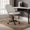 Buy Upholstered Office Chair - Bouclé - Evelyne White 61271 - prices