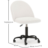 Buy Upholstered Office Chair - Bouclé - Evelyne White 61271 with a guarantee