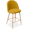 Buy Fabric Upholstered Stool - Scandinavian Design - 63cm - Evelyne Yellow 61276 at Privatefloor
