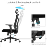 Buy Ergonomic Office Chair with Wheels and Armrests - Ergal Black 61280 in the Europe