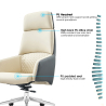 Buy Ergonomic Office Chair with Wheels and Armrests - Series Beige 61283 - prices