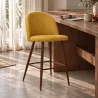 Fabric Upholstered Stool - Scandinavian Design - 66cm- Evelyne image 7