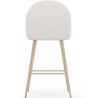 Buy Stool Upholstered in Bouclé Fabric - Scandinavian Design - Evelyne White 61285 in the Europe