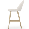 Buy Stool Upholstered in Bouclé Fabric - Scandinavian Design - Evelyne White 61285 at Privatefloor