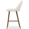 Stool Upholstered in Bouclé Fabric - Scandinavian Design - 66cm - Evelyne image 7