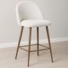 Stool Upholstered in Bouclé Fabric - Scandinavian Design - 66cm - Evelyne image 7