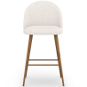 Buy Stool Upholstered in Bouclé Fabric - Scandinavian Design - Evelyne White 61286 - in the EU