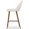 Buy Stool Upholstered in Bouclé Fabric - Scandinavian Design - Evelyne White 61286 at Privatefloor