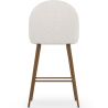 Buy Stool Upholstered in Bouclé Fabric - Scandinavian Design - Evelyne White 61286 in the Europe