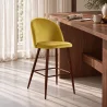 Velvet Upholstered Stool - Scandinavian Design - 66cm - Evelyne image 7