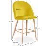Velvet Upholstered Stool - Scandinavian Design - 66cm - Evelyne image 7