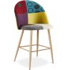 Patchwork Upholstered Stool - Scandinavian Style - 66cm - Evelyne image 7