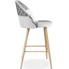 Patchwork Upholstered Stool - Scandinavian Style - 66cm -  Black and White - Evelyne image 7