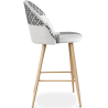 Buy Patchwork Upholstered Stool - Scandinavian Style - 63cm-  Black and White - Evelyne White / Black 61291 at Privatefloor
