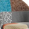Patchwork Upholstered Stool - Scandinavian Style -  66cm - Evelyne  image 7