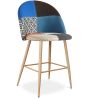 Patchwork Upholstered Stool - Scandinavian Style - 66cm - Evelyne image 7
