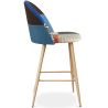 Buy Patchwork Upholstered Stool - Scandinavian Style - 63cm- Evelyne Multicolour 61294 at Privatefloor