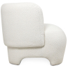 Buy  Upholstered Armchair - Bouclé Fabric Lounge Chair - Magnolia White 61296 in the Europe