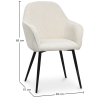 Buy Upholstered Dining Chair in Velvet - Avrea Beige 61297 - in the EU
