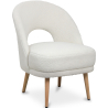 Buy Upholstered Dining Chair in Bouclé - Devy White 61298 at Privatefloor
