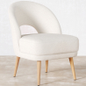 Buy Upholstered Dining Chair in Bouclé - Devy White 61298 - in the EU