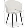 Upholstered Dining Chair in Bouclé - Detra image 7