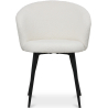 Buy Upholstered Dining Chair in Bouclé - Detra White 61300 - in the EU