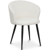 Buy Upholstered Dining Chair in Bouclé - Detra White 61300 at Privatefloor