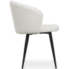 Buy Upholstered Dining Chair in Bouclé - Detra White 61300 in the Europe