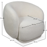 Upholstered Armchair in Bouclé Fabric - Curved Design - Drisela image 7