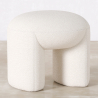 Buy Ottoman Upholstered in Bouclé Fabric - Vieire White 61303 - in the EU
