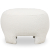Buy Upholstered Ottoman - Pouf in Bouclé Fabric - Magnolia White 61305 - in the EU