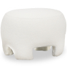 Buy Upholstered Ottoman - Pouf in Bouclé Fabric - Magnolia White 61305 - prices