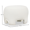 Buy Upholstered Ottoman - Pouf in Bouclé Fabric - Magnolia White 61305 Home delivery