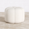 Buy Round Ottoman Upholstered in Bouclé Fabric - Posera White 61306 - in the EU
