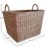 Buy  Rattan Basket with Handles - 45x35CM - Luisa Natural 61315 with a guarantee