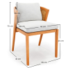 Outdoor Teak Dining Chair with Cushions - Esther image 7