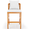 High Outdoor Teak Wood Stool with Cushions - Bamas image 7