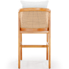 High Outdoor Teak Wood Stool with Cushions - Bamas image 7