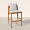 High Outdoor Teak Wood Stool with Cushions - Bamas image 7