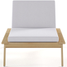 Teak Wood Sun Lounger with Cushion - Steela image 7