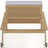 Teak Wood Sun Lounger with Cushion - Steela image 7